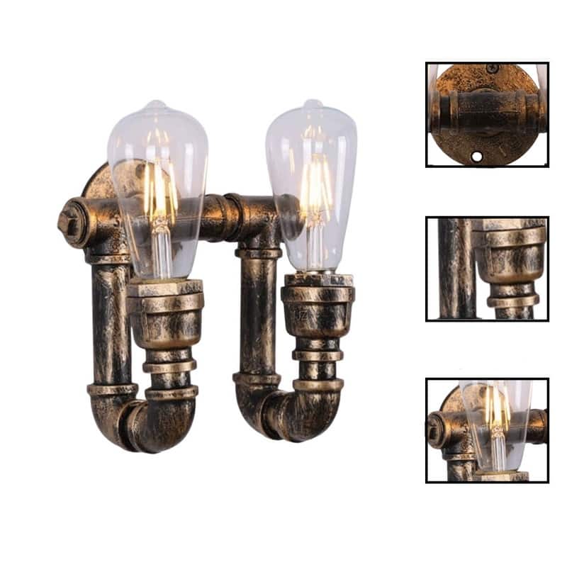E27 Wall light sconces Black vintage lamp iron metal wall lighting