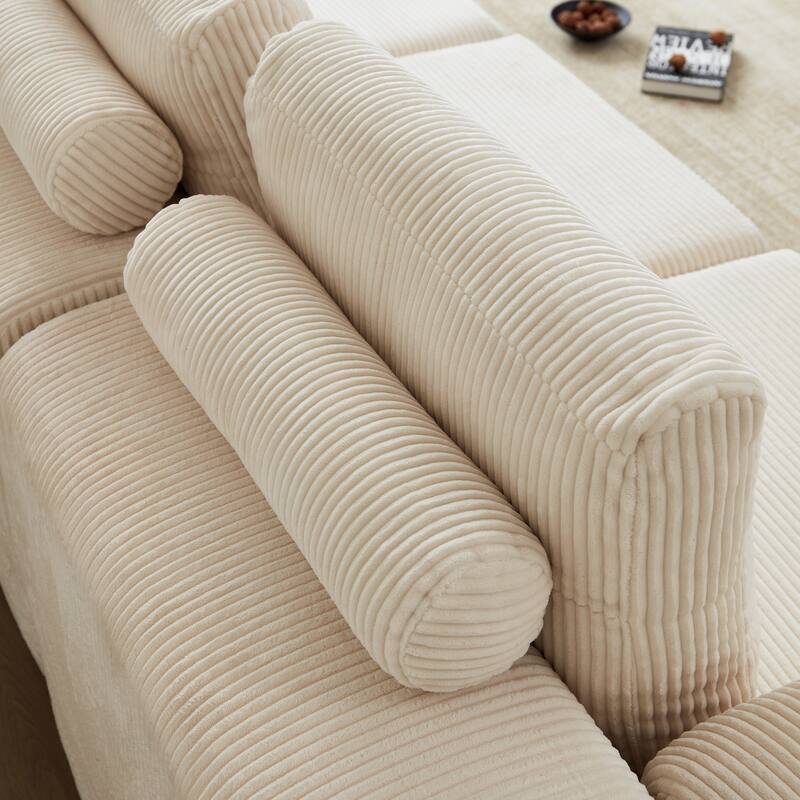 Corduroy Modular Cloud Couch Convertible Floor Sleeper Sofa Bed