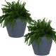 preview thumbnail 10 of 25, Sunnydaze Anjelica Polyresin Outdoor Flowerpot Planter - 24" - Slate