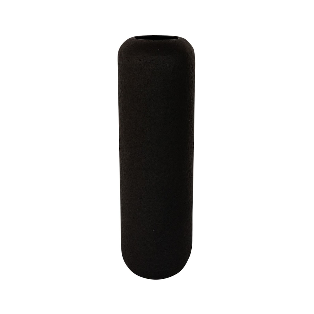 Lg Hammered Vase Textured Black H 18.90"- ST - Textured black