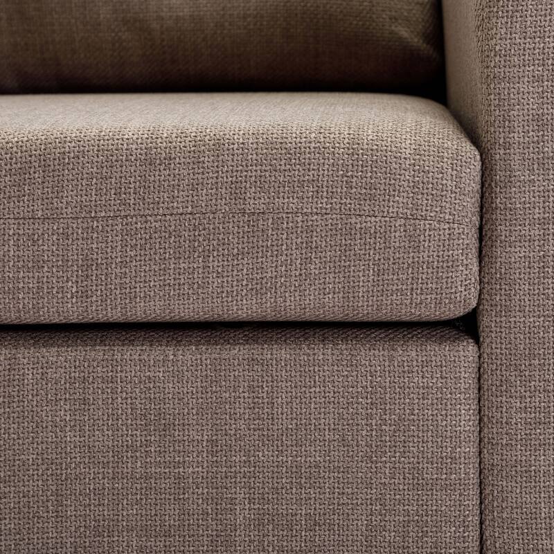 Lshape Linen Fabric Sofa Set 3 Seat Module Couch Set w/ Ottoman Bed Bath & Beyond 38994405