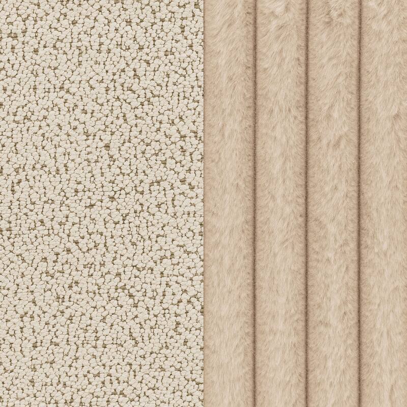 Winchester Boucle Upholstered Chair And A Half Sand Pebble