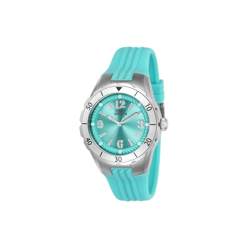 Invicta Women's 24124 Angel Quartz 3 Hand Cyan Dial Watch - Blue