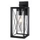 preview thumbnail 5 of 7, VAXCEL Milton 16.75 in. H 1-Light Matte Black Transitional Outdoor Wall Sconce, Steel, Clear Glass Shade, LED Compatible