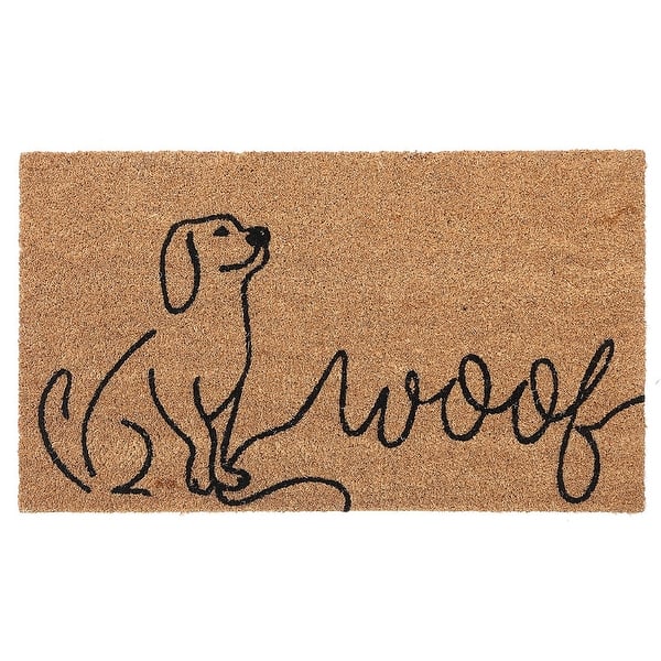 Coir Door Mat (Dog Woof) 2' x 6' Runner Bed Bath Beyond