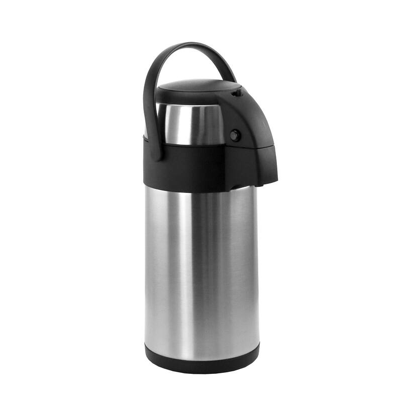MegaChef 3 Quart Stainless Steel Airpot, Hot Water Dispenser for Coffee and Tea