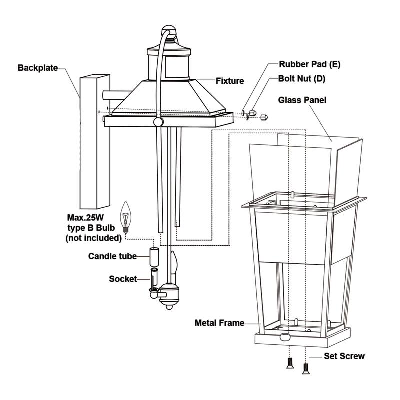 Lexington Aluminum Black Motion Sensor Dusk to Dawn Outdoor Wall Light Clear Glass