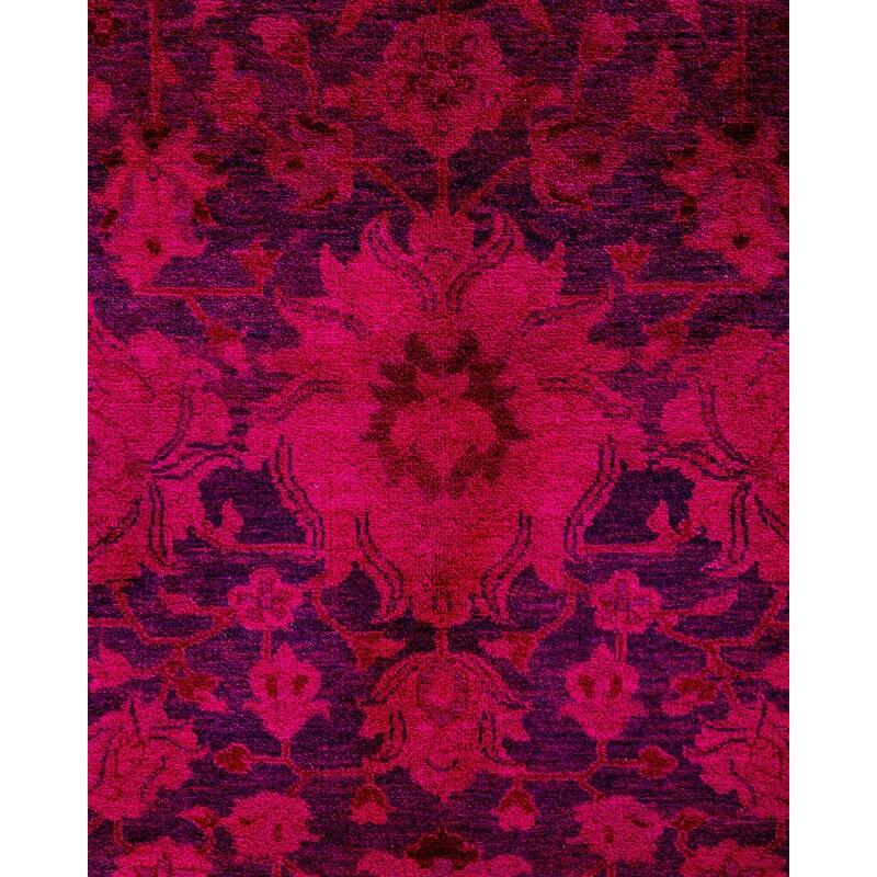 Contemporary Overdyed Wool Hand Knotted Area Rug - 9' 5" x 12' 3"