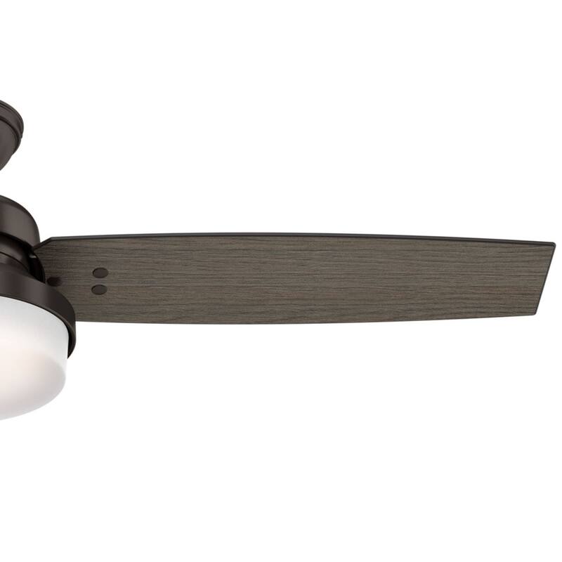 Hunter Fan Sentinel Brushed Nickel 52-inch Ceiling Fan with 3 Reversible Blades - Silver