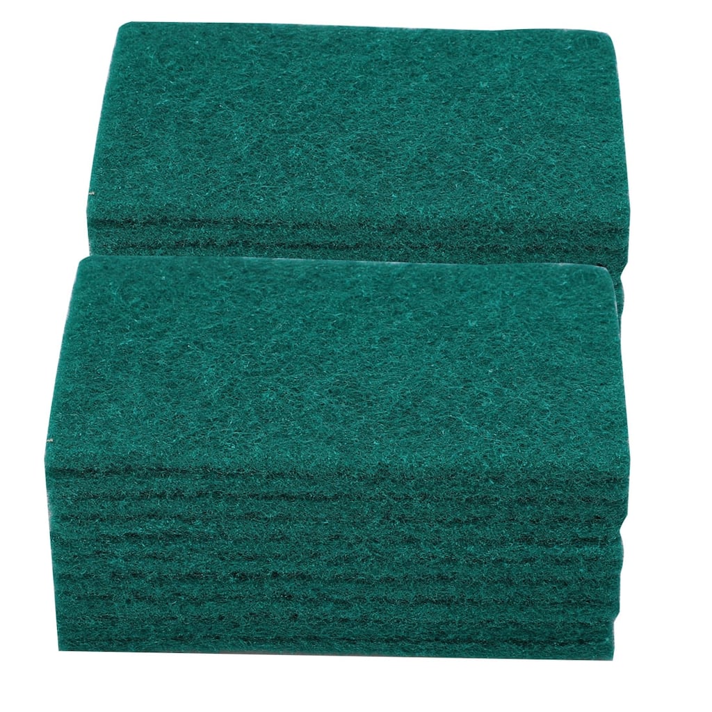 20pcs Scouring Pad Non-Scratch Scouring Sponge 6"x4" Scrub Pad Green 1