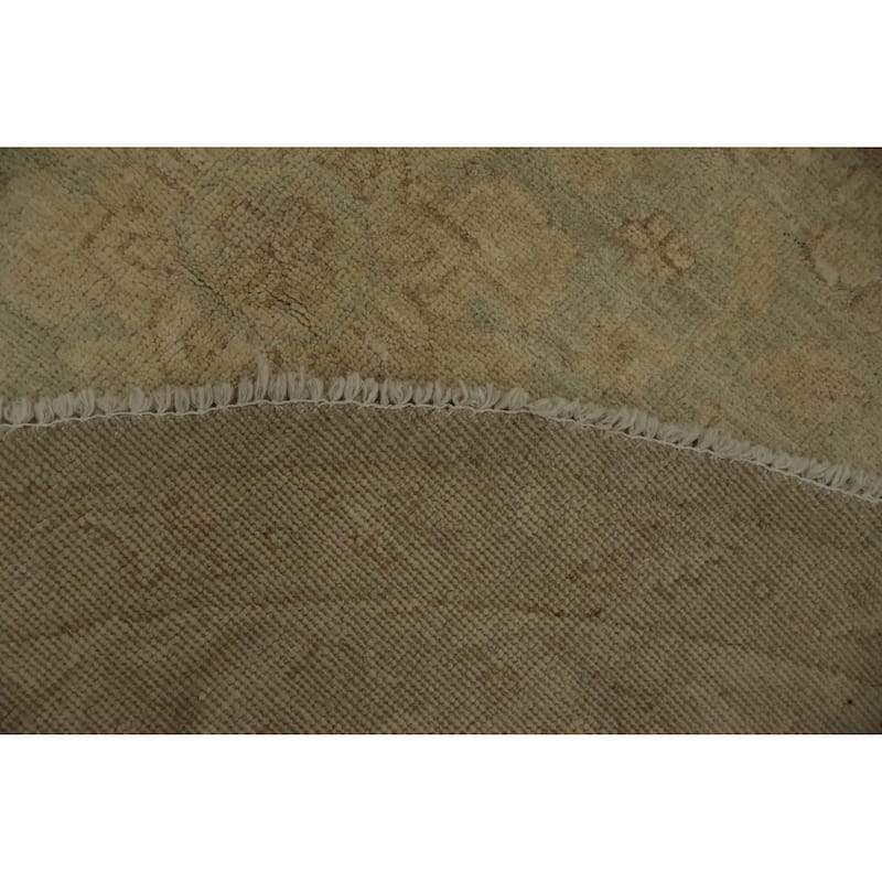 Hand Knotted Oriental 100% Wool Carpet Traditional Floral Green Peshawar Area Rug - 4' 10'' X 4' 11''