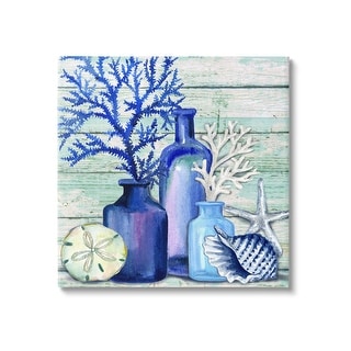 Stupell Blue Nautical Vases Canvas Wall Art design by Elena Vladykina ...