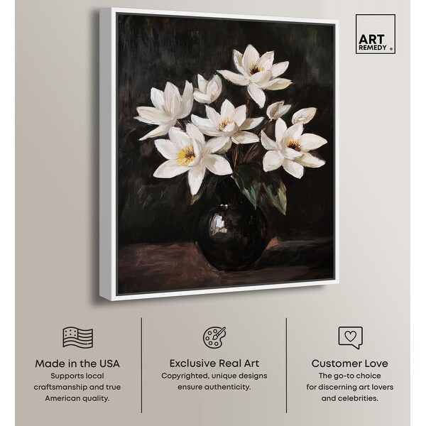 Chiaroscuro Flowers Canvas by Art Remedy - Bed Bath & Beyond