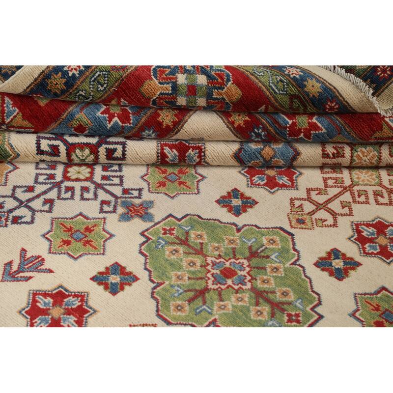 Vegetable Dye Geometric Kazak Oriental Area Rug Wool Hand-knotted - 10'1" x 15'4"