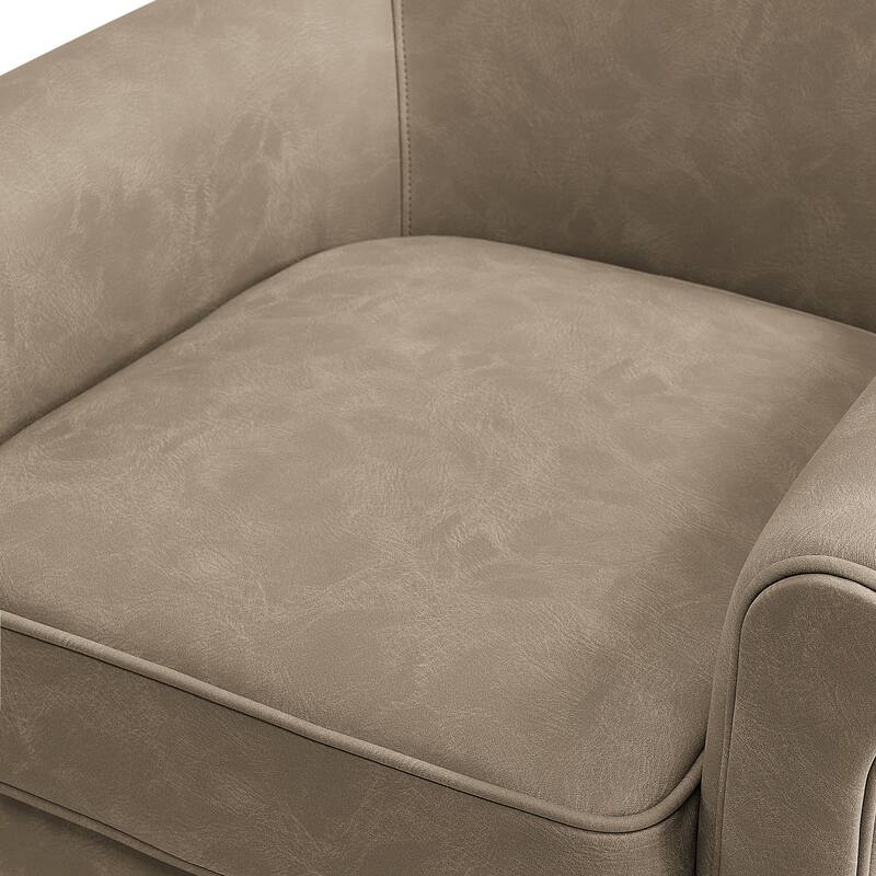 Whitby Faux Leather Swivel Accent Chair