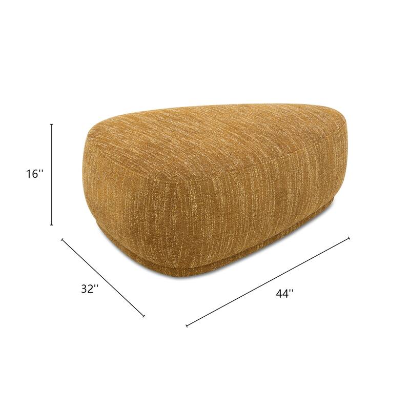 Pebble 44" Rounded Triangle Cocktail Ottoman