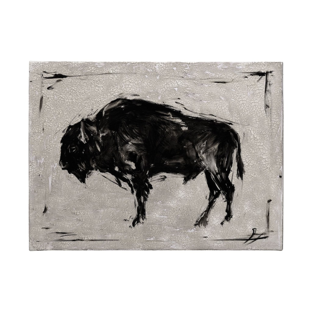 Dynamic Bison II (48 x 36) Canvas Art Print