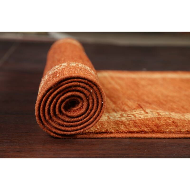 Gabbeh Kashkoli Hallway Runner Rug Hand-knotted Oriental Wool Carpet - 2'8" x 9'10"