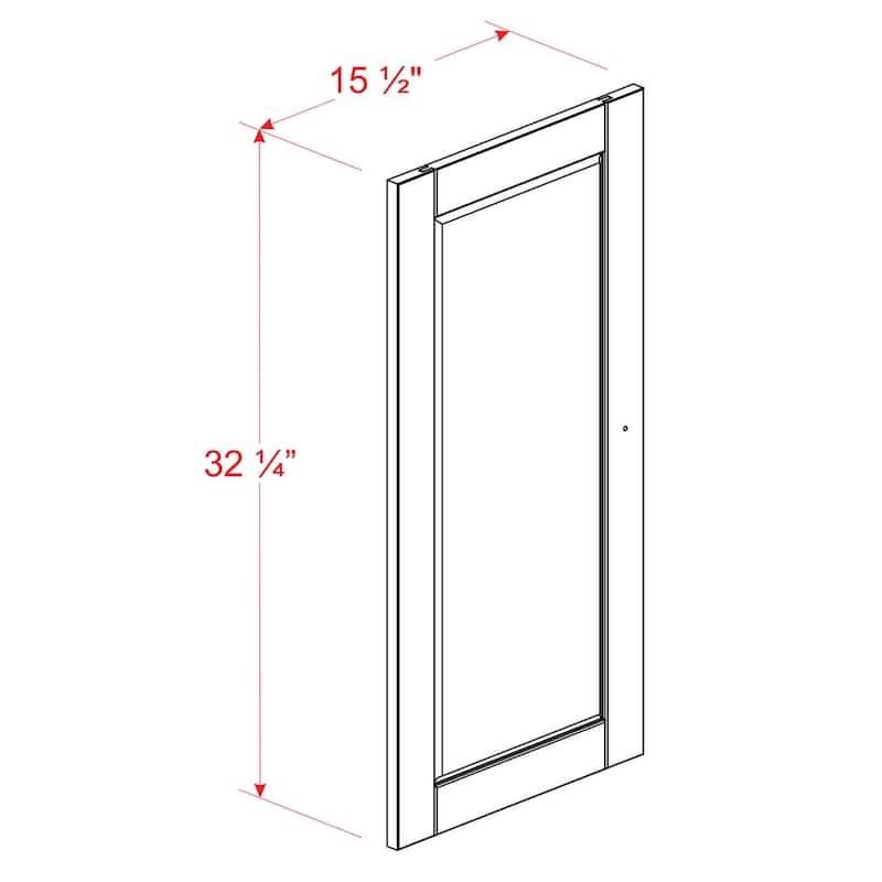 Palace Imports 100% Solid Wood Modular Shaker Door for Pantries, Sideboards, Bookcases, Bathroom Cabinets