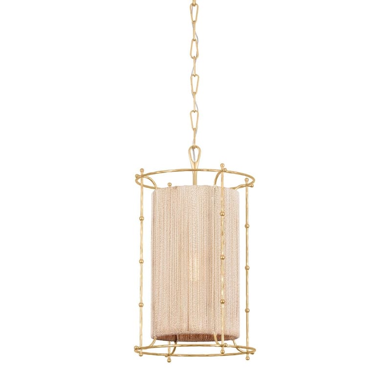 Hudson Valley Lighting 8015 Jones Point 16" Wide Pendant with Abaca - Vintage Gold Leaf