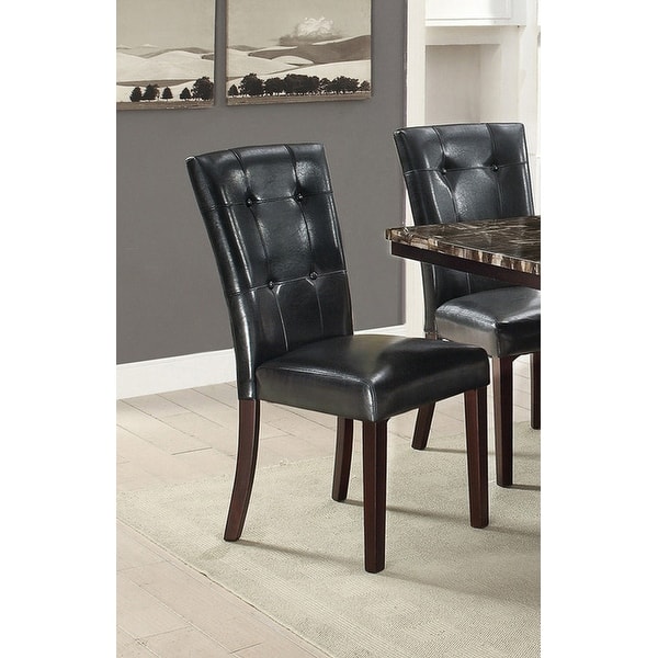 slide 2 of 9, Black Dining Chair Set of 2 Side Dining Chair Upholstered Lounge Chair Black