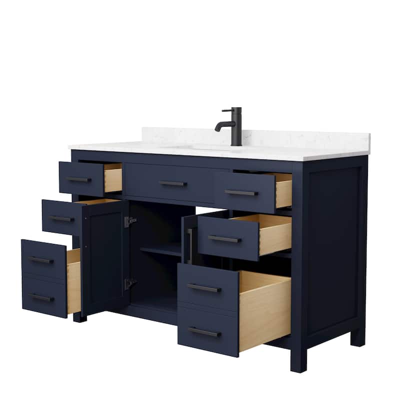 Beckett 54-Inch Transitional Marble Top Single Vanity