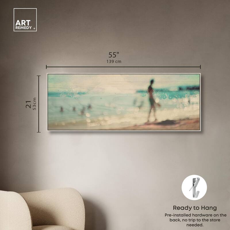 San Buenaventura Beach Panoramic Canvas by Art Remedy
