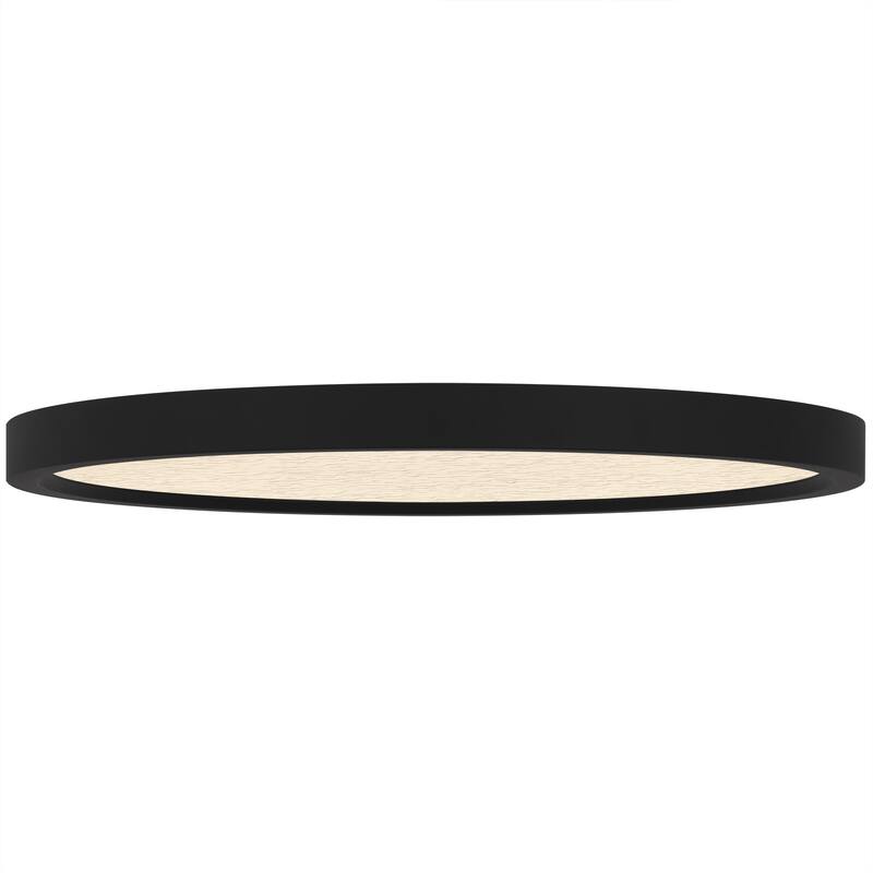 Outskirts Integrated LED Earth Black Flush Mount with CCT Switch