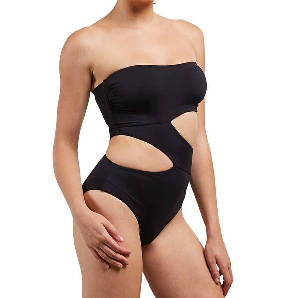 Shop Volcom Women S Swimwear Black Size Medium M One Piece Cutout