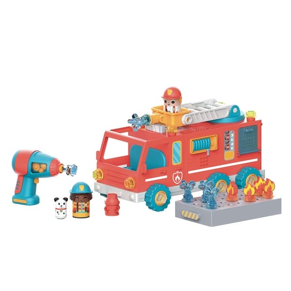slide 2 of 4, Educational Insights Design & Drill Bolt Buddies Fire Truck Assorted - Kids