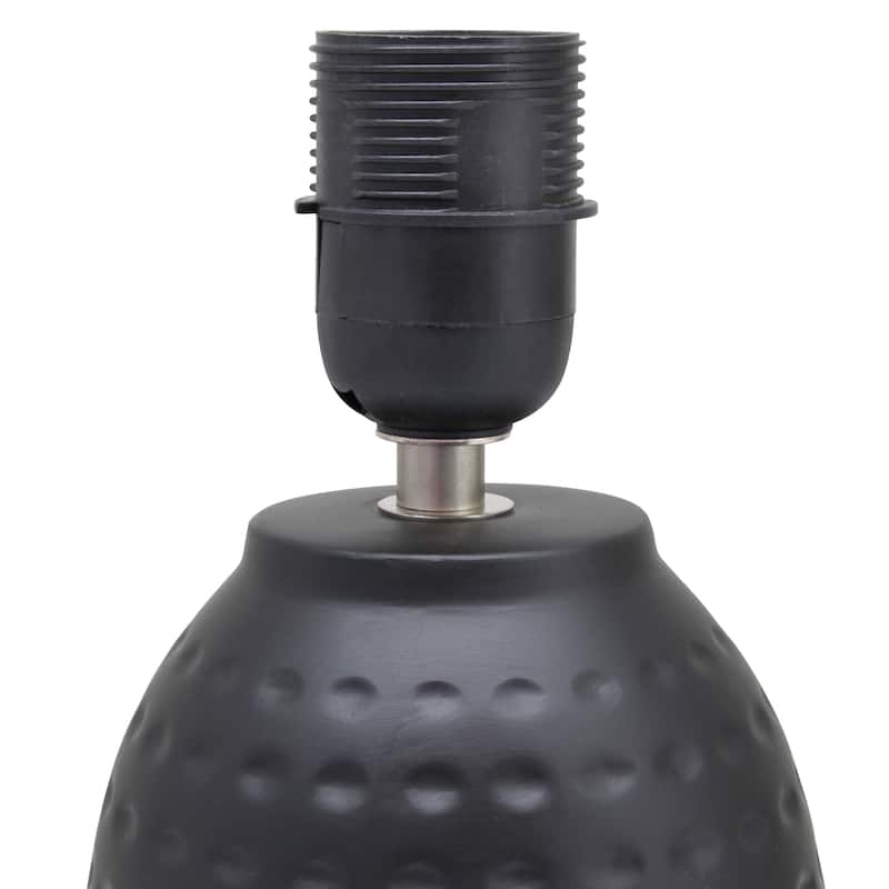 Ceramic Table Lamp with Fabric Shade for Small Spaces - 6 x 6 x 13 in. (L x W x H)