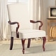 preview thumbnail 2 of 22, Copper Grove Casalis Cherry Finish Gooseneck Accent Chair