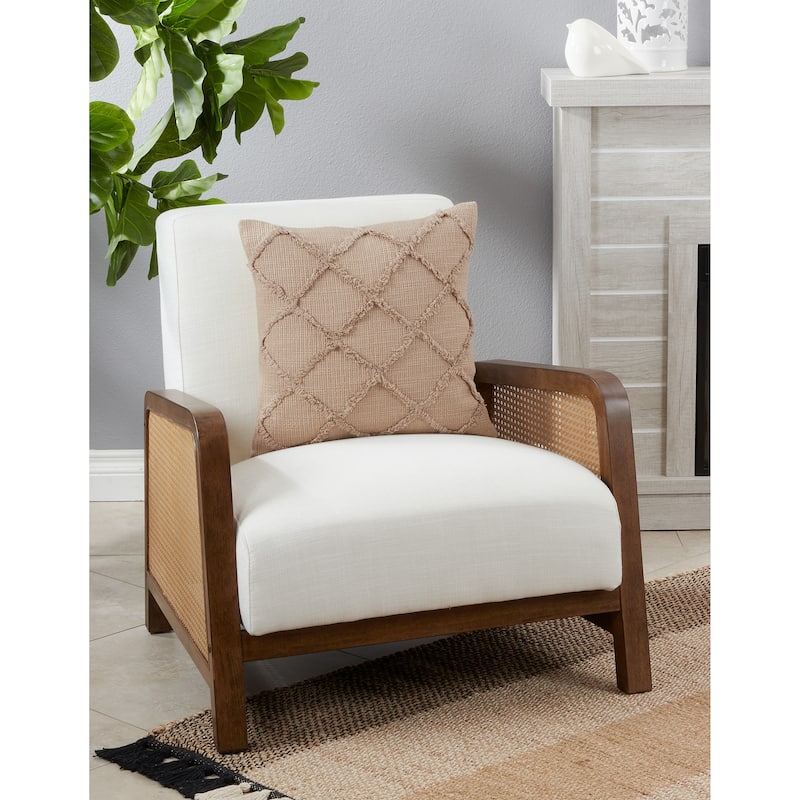 Tufted Pillow With Diamond Design