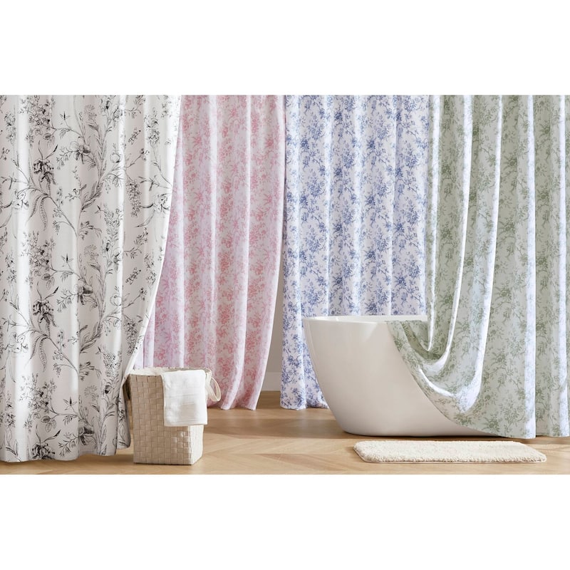 Laura Ashley Walled Garden Shower Curtain -- slub dobby 180gsm