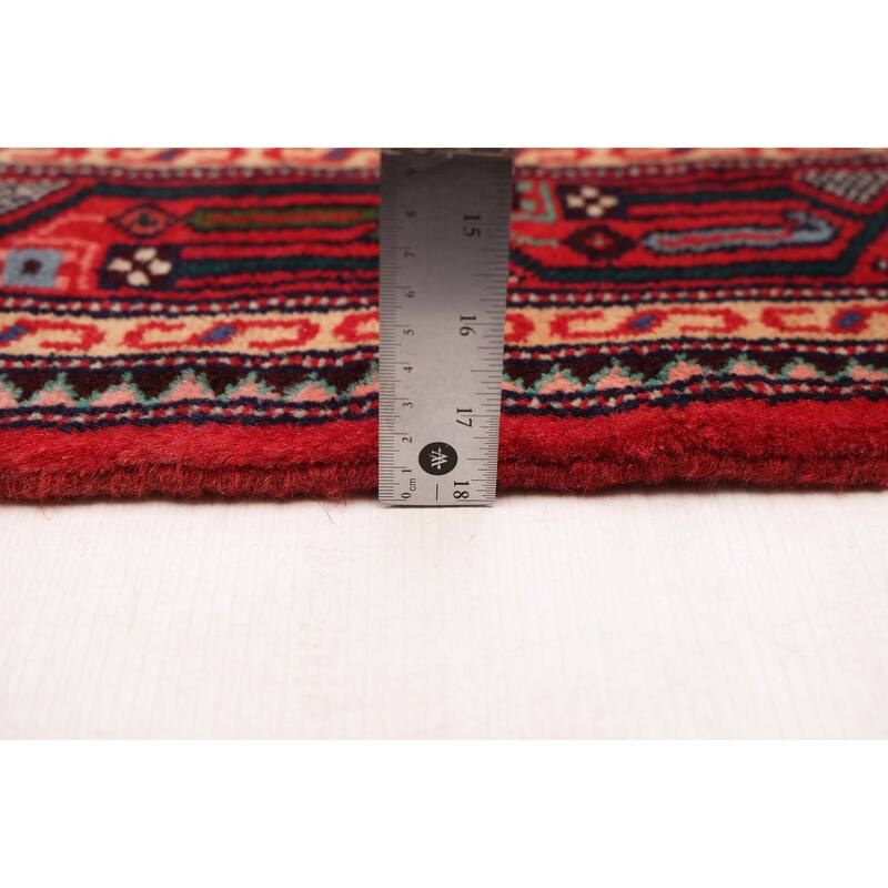 ECARPETGALLERY Hand-knotted Anadol Cream, Red Wool Rug - 3'4 x 5'0