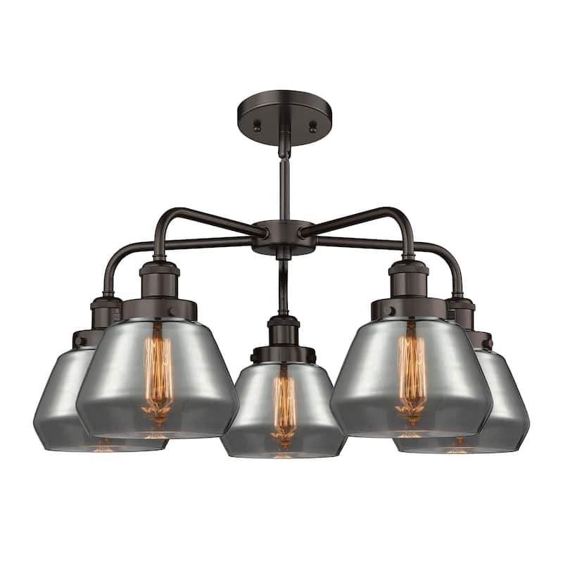 Innovations Lighting Fulton - 5 Light 25" Stem Hung Chandelier