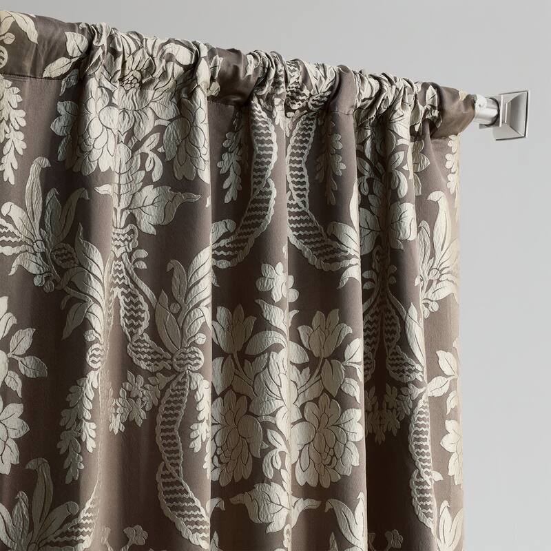 Exclusive Fabrics Magdelena Faux Silk Jacquard Curtain (1 Panel)