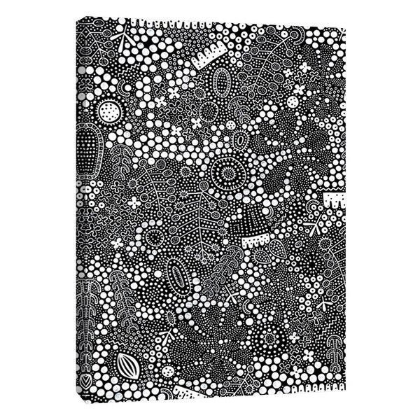 PTM Images 9-105536 PTM Canvas Collection 10" x 8" - "Monochrome Spots 1" Giclee Abstract Art Print on Canvas