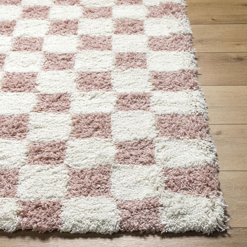 Livabliss Sibari Modern Checkered Plush Area Rug
