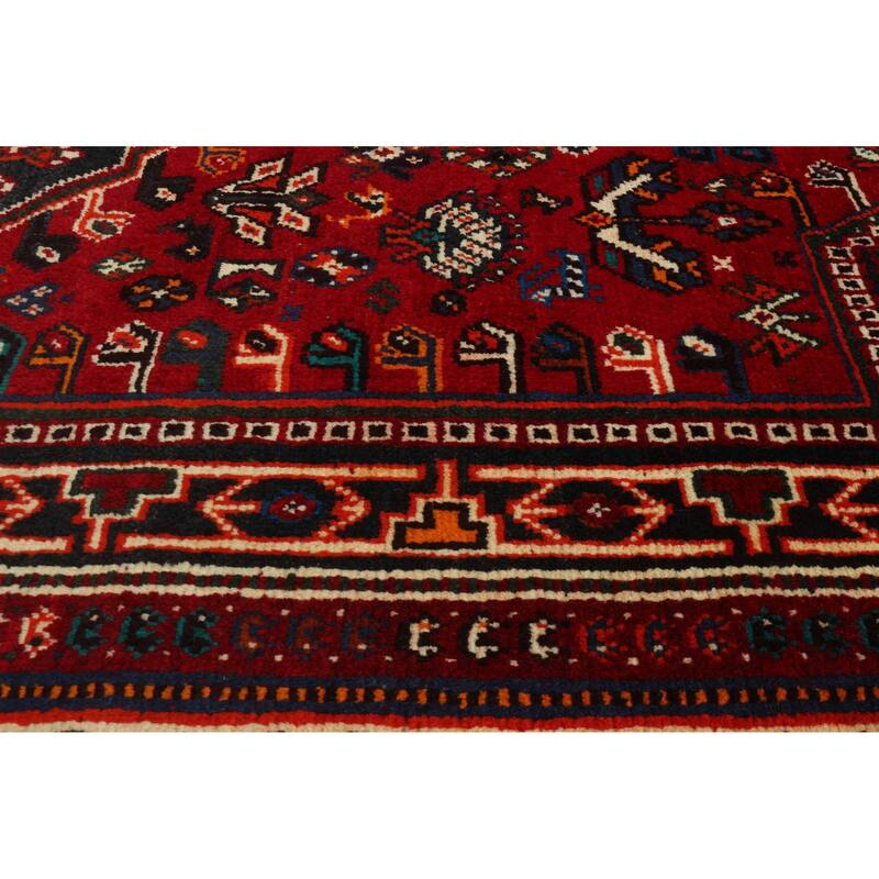 ECARPETGALLERY Hand-knotted Melis Vintage Red Wool Rug - 5'3 x 8'7