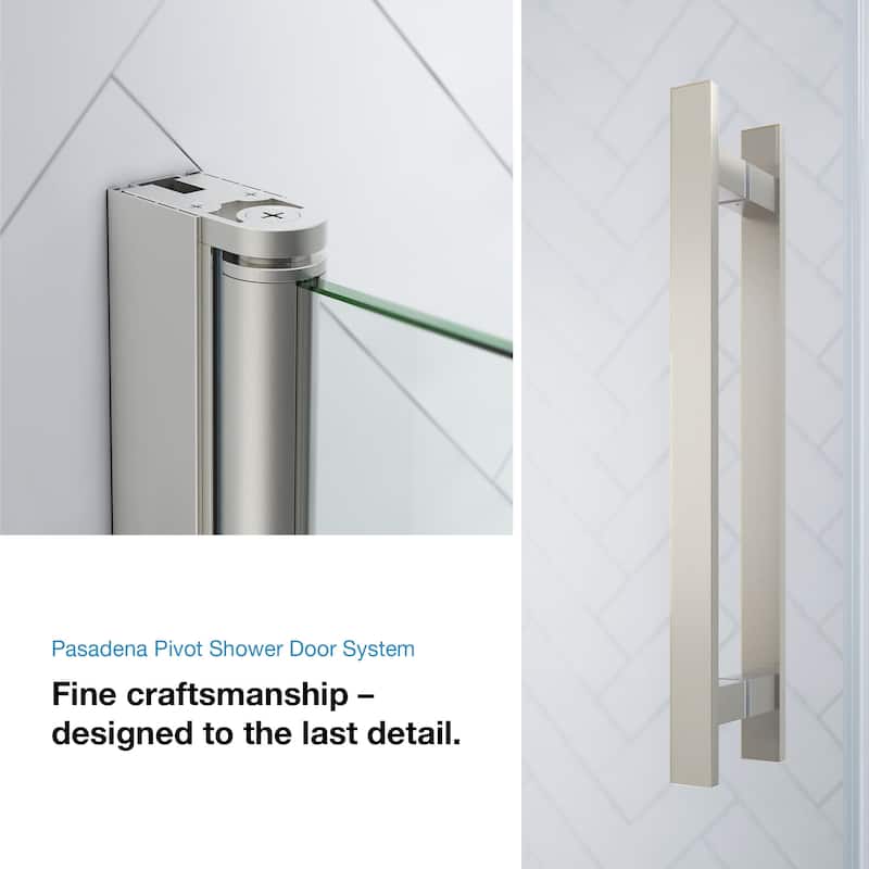 Pasadena Alcove Frameless Pivot Shower Door, 2025