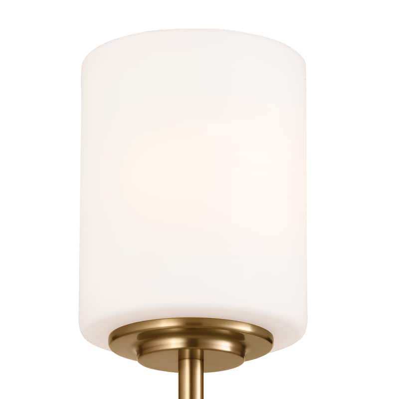 Kichler Lighting Ali 1-Light Brushed Natural Brass Wall Sconce with Glass Shade - 14.5 in