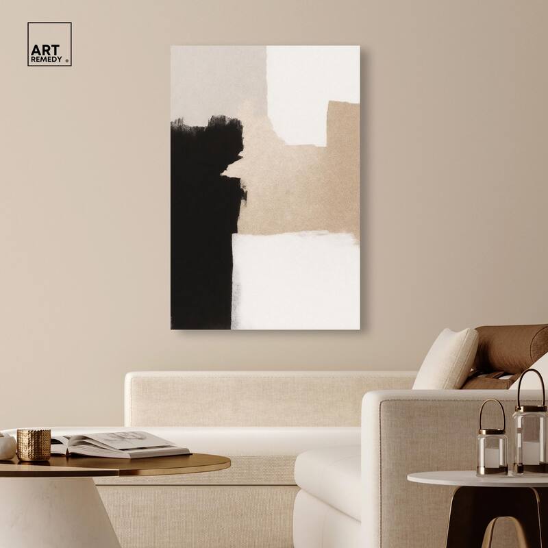 Beige and Black I Canvas by Art Remedy, Gallery Wrapped