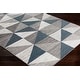 preview thumbnail 9 of 15, Livabliss Metz Blue & Gray Mid-Century Geometric Area Rug