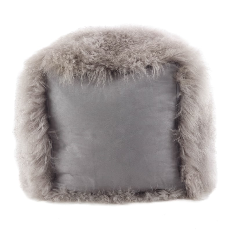 Mongolian Lamb Wool Pouf