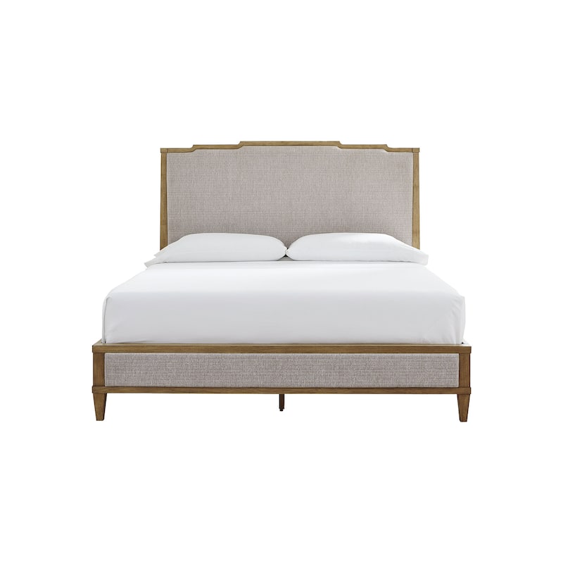 Signature Design by Ashley Sharlance Brown/Beige King Upholstered Panel Bed