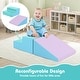 preview thumbnail 41 of 47, 2-Piece Step and Slide Climber for Infants and Toddlers Baby Soft Play Set Foam Blocks - 40" x 20" x 10" (L x W x H)
