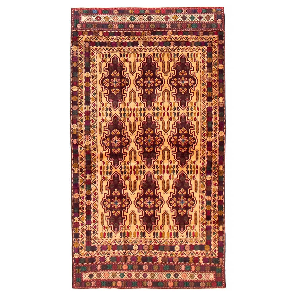 Teimani Beige Rug 3'8" x 6'10" - 3'8 x 6'10