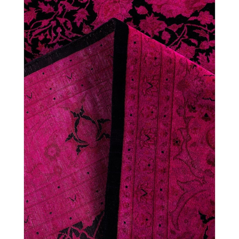 Fine Vibrance One-of-a-Kind Hand-Knotted Area Rug - Pink, 9' 1" x 12' 1" - 9' 1" x 12' 1"