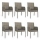 preview thumbnail 83 of 91, vidaXL 3 Piece Patio Dining Set with Cushions Black Poly Rattan - 18.9" x 21.7" x 34.6"